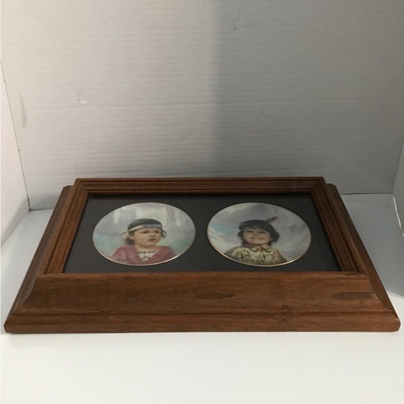 Vintage 1989 Artaffects framed duo plates by Gregory Perillo - Picture 2 of 10